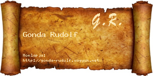 Gonda Rudolf névjegykártya